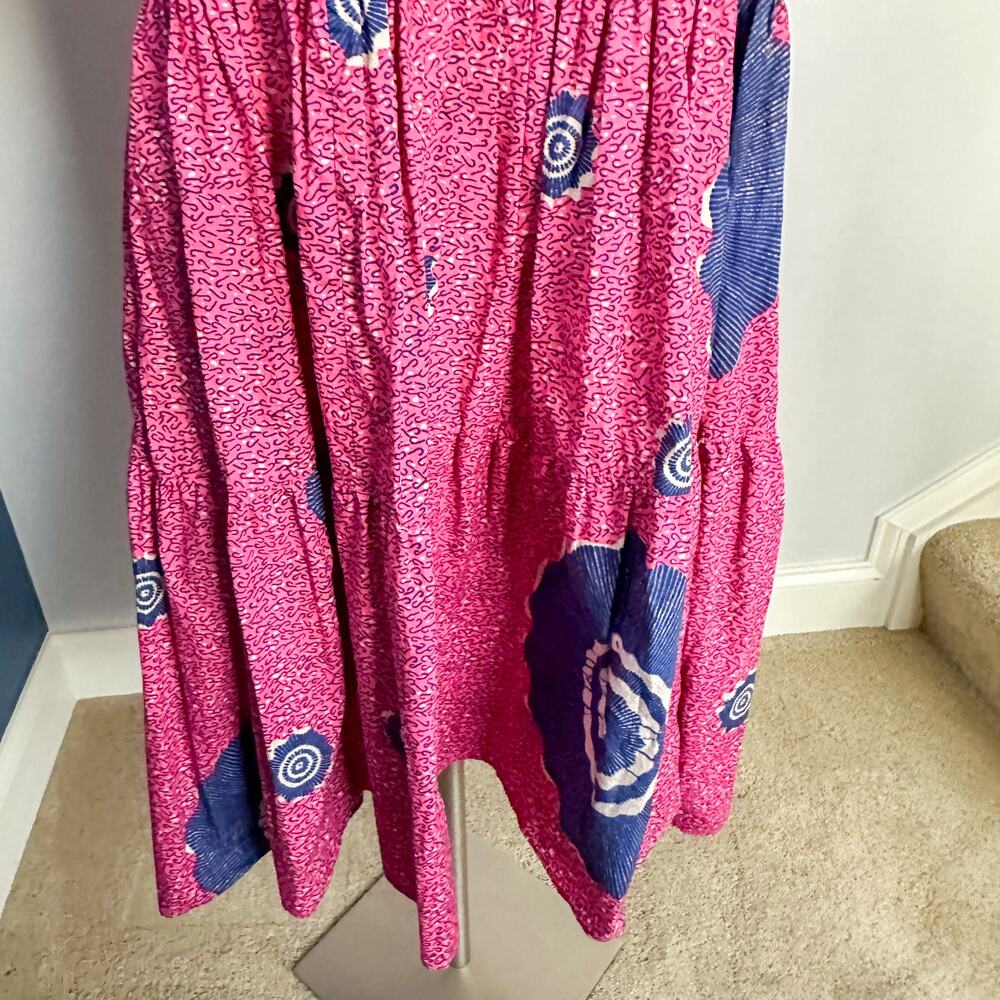 Ulla Johnson Tamsin Tiered Sleeveless Printed High-Low Dress Size 8 - Picture 5 of 15